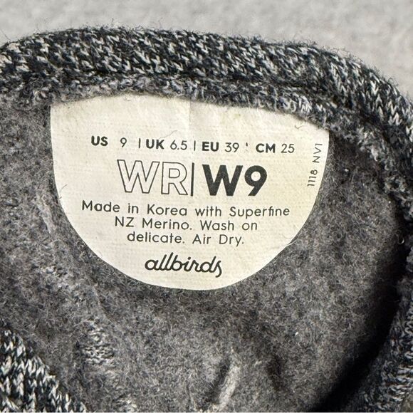 Allbirds Shoes Womens Size 9 Wool Runners WR Grey Athletic‎ Running Sneakers - Picture 9 of 10